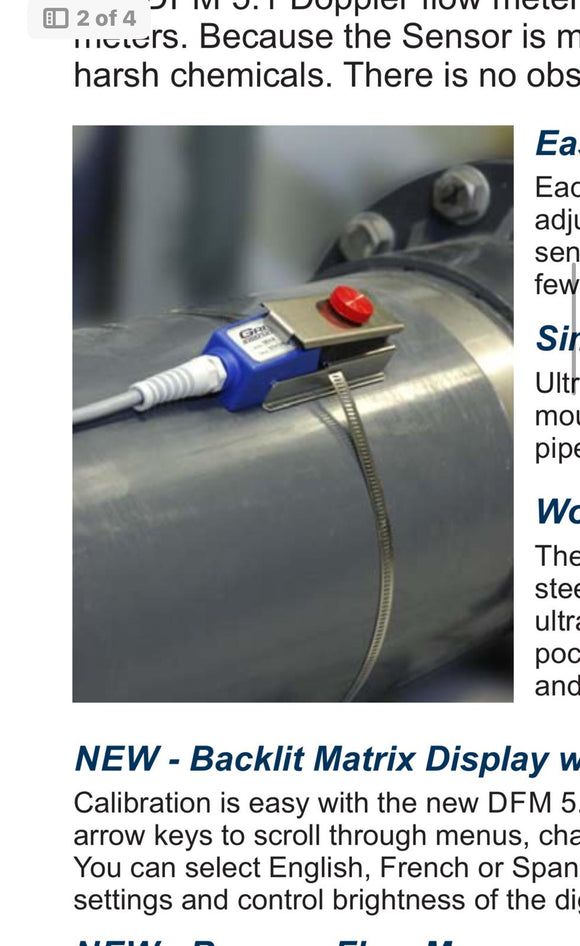 ULTRA SONIC FLOW METER CONTROL PANEL